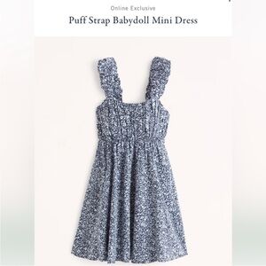 Abercrombie puff strap babydoll mini